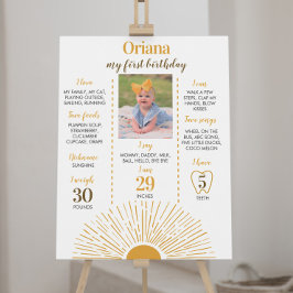 Erste Reise um die Sonne 1. Geburtstag Poster