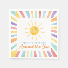 Erste Reise um die Sonne 1. Geburtstag Serviette