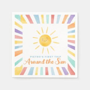 Erste Reise um die Sonne 1. Geburtstag Serviette