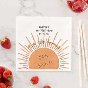 Erste Reise um die Sonne 1. Geburtstag Serviette