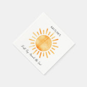 Erste Reise um die Sonne 1. Geburtstag Serviette (Ecke)