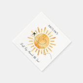 Erste Reise um die Sonne 1. Geburtstag Serviette (Ecke)