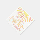 Erste Reise um die Sonne 1. Geburtstag Serviette (Ecke)