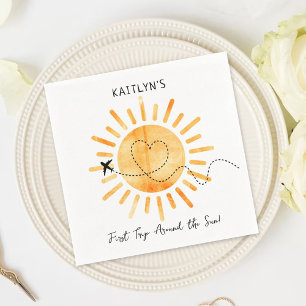 Erste Reise um die Sonne 1. Geburtstag Serviette