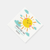 Erste Reise um die Sonne 1. Geburtstag Serviette (Ecke)