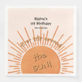 Erste Reise um die Sonne 1. Geburtstag Serviette (Vorderseite)