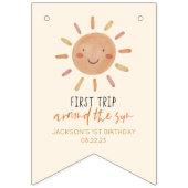 Erste Reise um die Sonne 1. Geburtstag Wimpelkette (Erste Fahne)