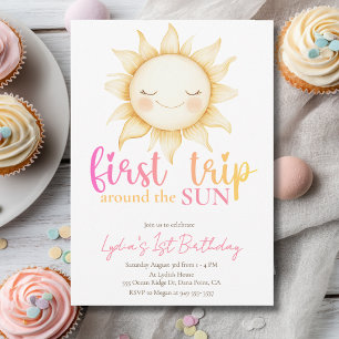 Erste Reise um die Sonne 1. Geburtstagsfeier Einladung