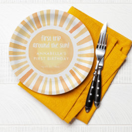 Erste Reise um die Sonne 1. Geburtstagsparty Pappteller