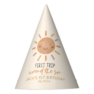 Erste Reise um die Sonne 1. Geburtstagsparty Partyhütchen