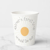 Erste Reise um die Sonne Birthday boho Pappbecher (Vorderseite)