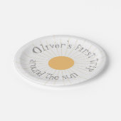 Erste Reise um die Sonne Birthday boho Pappteller (Schrägansicht)