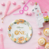 Erste Reise um die Sonne Boho Floral Pappteller (Party)