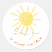 Erste Reise um die Sonne danke Runder Aufkleber (Vorderseite)