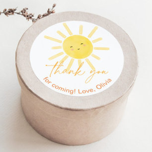 Erste Reise um die Sonne danke Runder Aufkleber