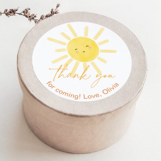 Erste Reise um die Sonne danke Runder Aufkleber