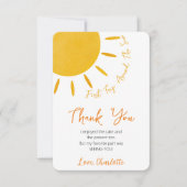 Erste Reise um die Sonne Dankeschön Karte (Vorderseite)