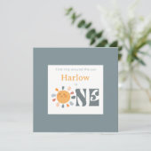 Erste Reise um die Sonne Dankeskarte (Stehend Vorderseite)