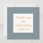 Erste Reise um die Sonne Dankeskarte (Rückseite)