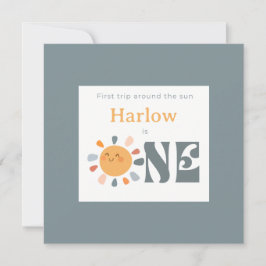 Erste Reise um die Sonne Dankeskarte