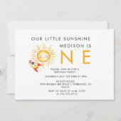 Erste Reise um die Sonne Einladung (Vorderseite)