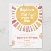 Erste Reise um die Sonne Einladung (Vorderseite)