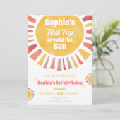 Erste Reise um die Sonne Einladung (Stehend Vorderseite)