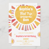 Erste Reise um die Sonne Einladung (Vorne/Hinten)