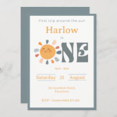 Erste Reise um die Sonne Einladung (Vorne/Hinten)
