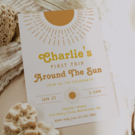 Erste Reise um die Sonne Einladung | Boho