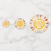 Erste Reise um die Sonne Einladung Konfetti (Rückseiten)