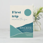 Erste Reise um die Sonne | Einladung zum Geburtsta (Stehend Vorderseite)