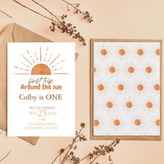 erste Reise um die Sonne Einladung zum Geburtstag