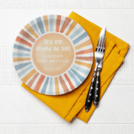 Erste Reise um die Sonne erste Geburtstagsparty Pappteller