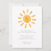 Erste Reise um die Sonne Erster Geburtstag | Einladung (Vorderseite)