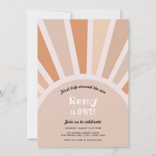 Erste Reise um die Sonne Erster Geburtstag Einladung