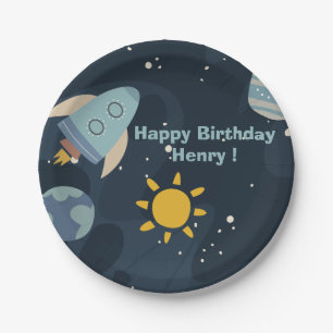 Erste Reise um die Sonne Erster Geburtstag Pappteller