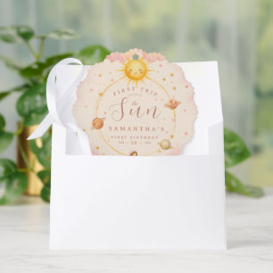 Erste Reise um die Sonne Erstes Geburtstagsmädchen Ornament Karte