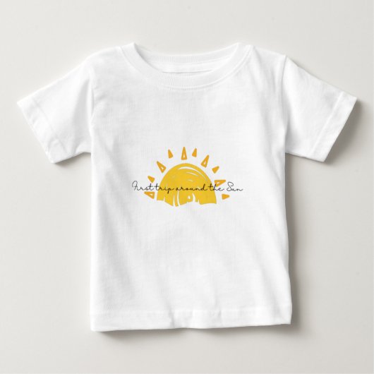 Erste Reise um die Sonne Erstes Shirt zum Geburtst (Vorderseite)