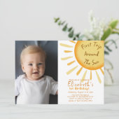 Erste Reise um die Sonne Erstgeburt Einladung (Stehend Vorderseite)