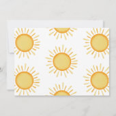 Erste Reise um die Sonne Erstgeburt Einladung (Rückseite)