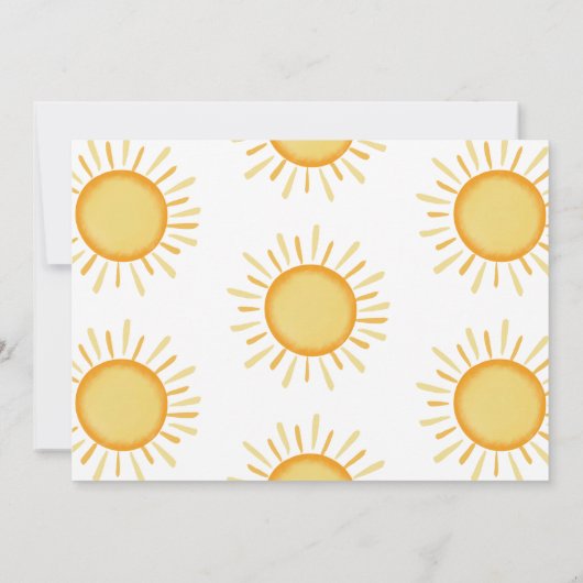 Erste Reise um die Sonne Erstgeburt Einladung (Rückseite)