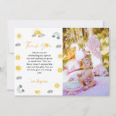 Erste Reise um die Sonne Geburtstag Danke Karte (Vorderseite)