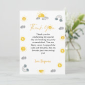 Erste Reise um die Sonne Geburtstag Danke Karte (Stehend Vorderseite)