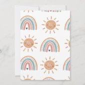 Erste Reise um die Sonne Kleiner Sonnenschein Gebu Einladung (Rückseite)