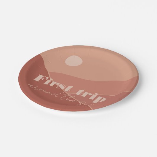 Erste Reise um die Sonne | PARTY Pappteller (Schrägansicht)