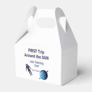Erste Reise um die Sonne Planet Astronaut Geburtst Geschenkschachtel