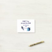 Erste Reise um die Sonne Planet Astronaut Geburtst Post-it Klebezettel (Auf Schreibtisch)