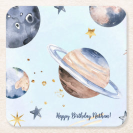 Erste Reise um die Sonne Rechteckiger Pappuntersetzer