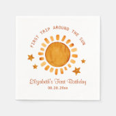 Erste Reise um die Sonne - Sonnenschein 1. Geburts Serviette (Vorderseite)